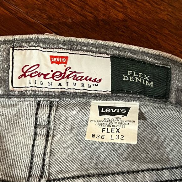 Vtg Levi’s Men’s 540 Flex Denim Grey Gray Jeans 36x32 Acid Wash Brown Tab NEW - Picture 7 of 11